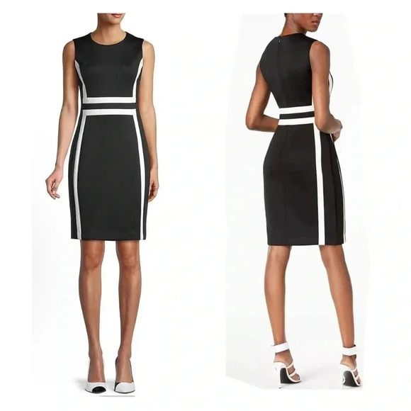 Calvin Klein Color Block Dress Size 10P - Picture 1 of 2